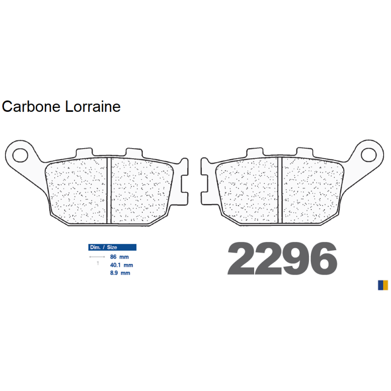 Tylne klocki hamulcowe Carbone Lorraine dla Kawasaki Z650 ABS 2017-2019 Tylne klocki hamulcowe Carbone Lorraine dla Kawasaki Z650 ABS 2017-2019