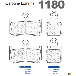 Plaquettes de frein racing Carbone Lorraine type 1180 C60