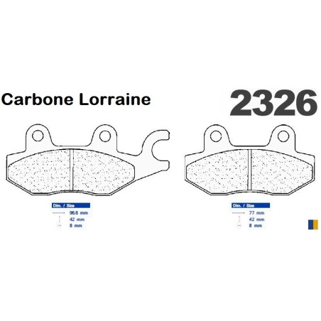 Pastillas de freno delanteras Carbone Lorraine para Honda VT 125 Shadow 1999-2006