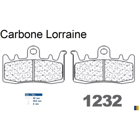 Pastiglie freno anteriore Carbone Lorraine tipo 1232 A3+