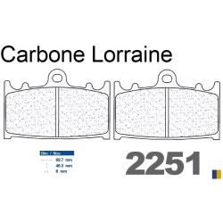 Pastiglie freno anteriore Carbone Lorraine tipo 2251 A3+