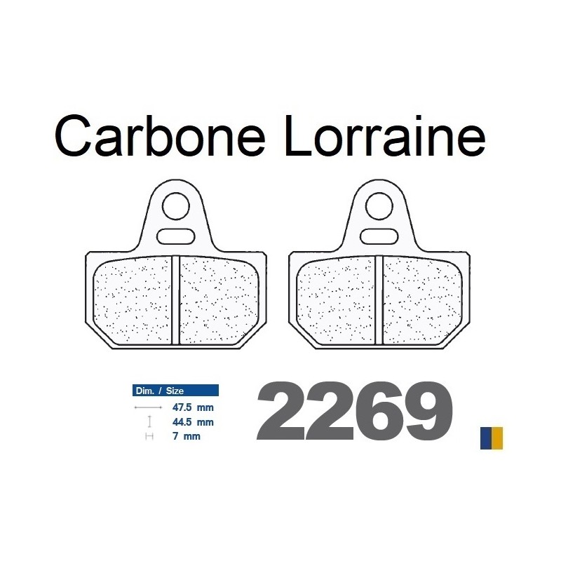 Pastiglie freno anteriore Carbone Lorraine tipo 2269 RX3 Pastiglie freno anteriore Carbone Lorraine tipo 2269 RX3