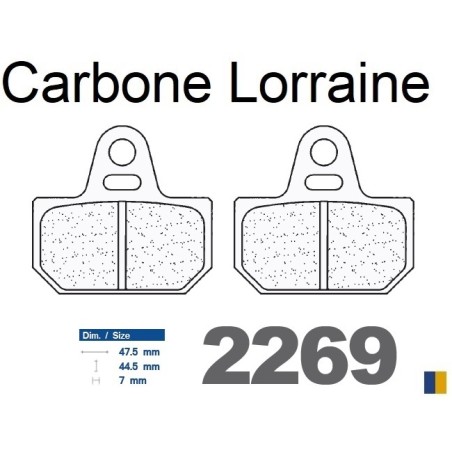 Pastiglie freno anteriore Carbone Lorraine tipo 2269 RX3