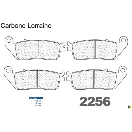 Przednie klocki hamulcowe Carbone Lorraine dla Kawasaki Z750 /ABS 2007-2012