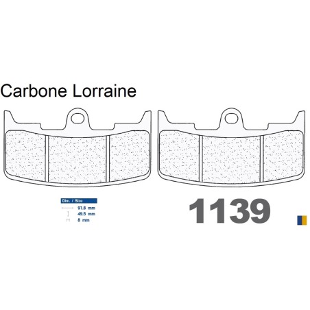 Carbone Lorraine remblokken vooraan voor Buell XB-9SX 984 Lightning City X 2004-2010