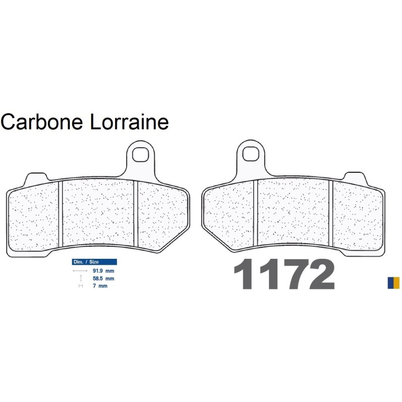 Pastiglie freno posteriore Carbone Lorraine per Harley Davidson 1584 Street Glide FLHX 2008-2010 Pastiglie freno posteriore Carbone Lorraine per Harley Davidson 1584 Street Glide FLHX 2008-2010