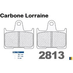 Pastillas de freno traseras Carbone Lorraine para Kawasaki 1400 ZZR /ABS 2006-2019