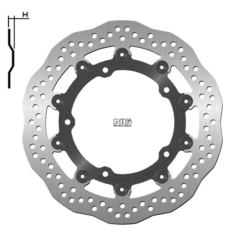 NG BRAKES vågig flytande bromsskiva - ref 1623XG