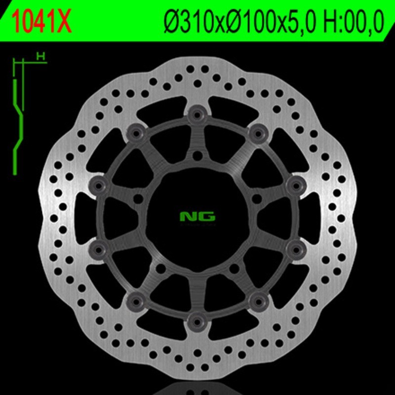 Disco freno flottante ondulato NG BRAKES - ref 1041X