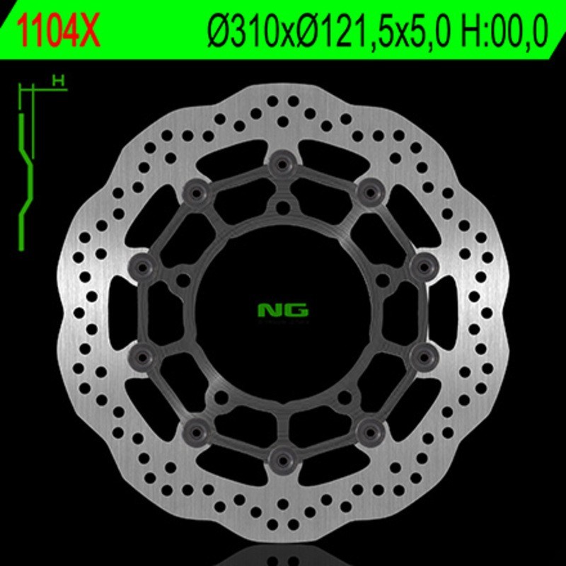 NG BRAKES wave Schwimmende Bremsscheibe - ref 1104X