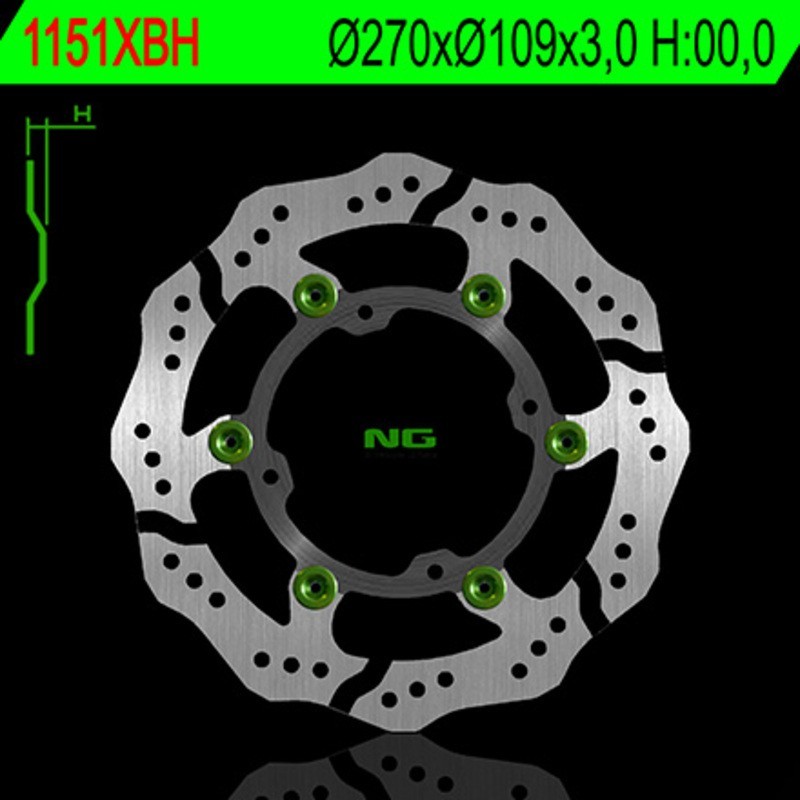 Frenos de disco ondulado flotante NG BRAKES - ref 1151XBH