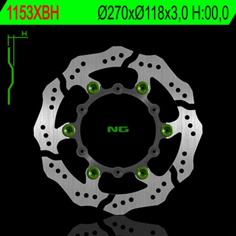 NG BRAKES wave Schwimmende Bremsscheibe - ref 1153XBH
