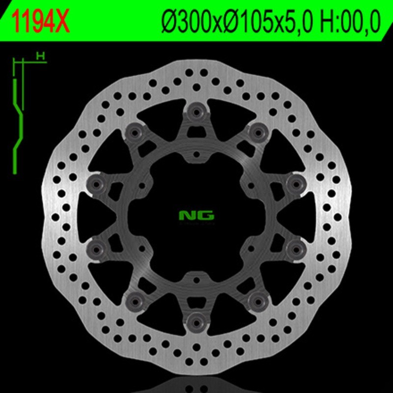 Frenos de disco ondulado flotante NG BRAKES - ref 1194X