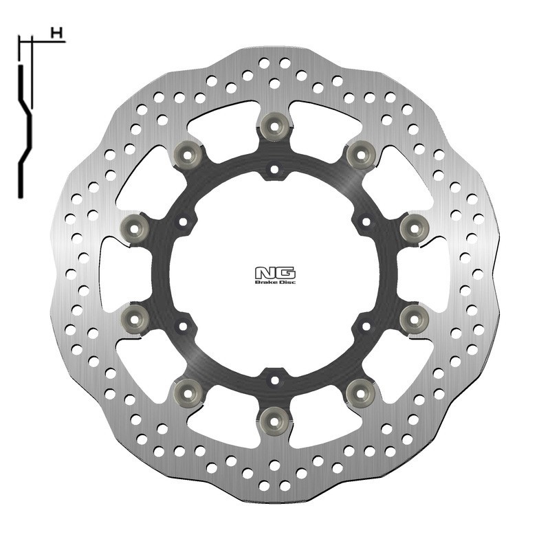 NG BRAKES wave Schwimmende Bremsscheibe - ref 1224XG