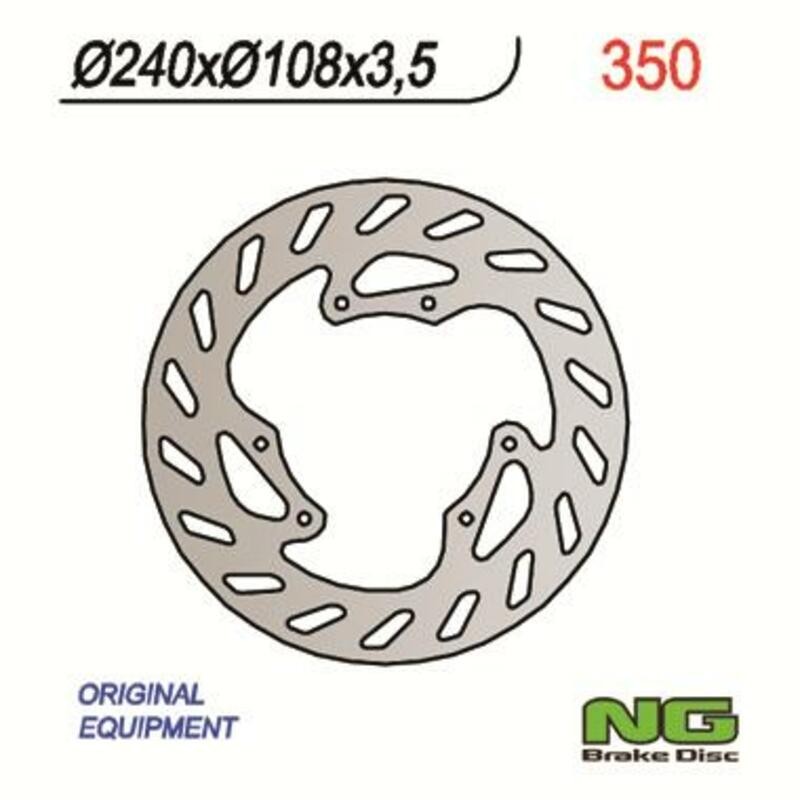 NG BRAKES ronde vaste remschijf - ref 350