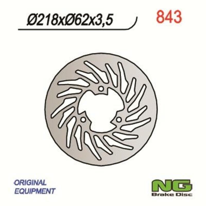 NG BRAKES disco freno fisso tondo - ref 843