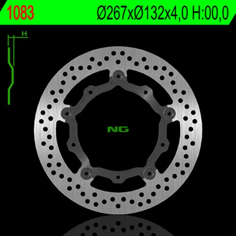 NG BRAKES disco freno flottante tondo - ref 1083