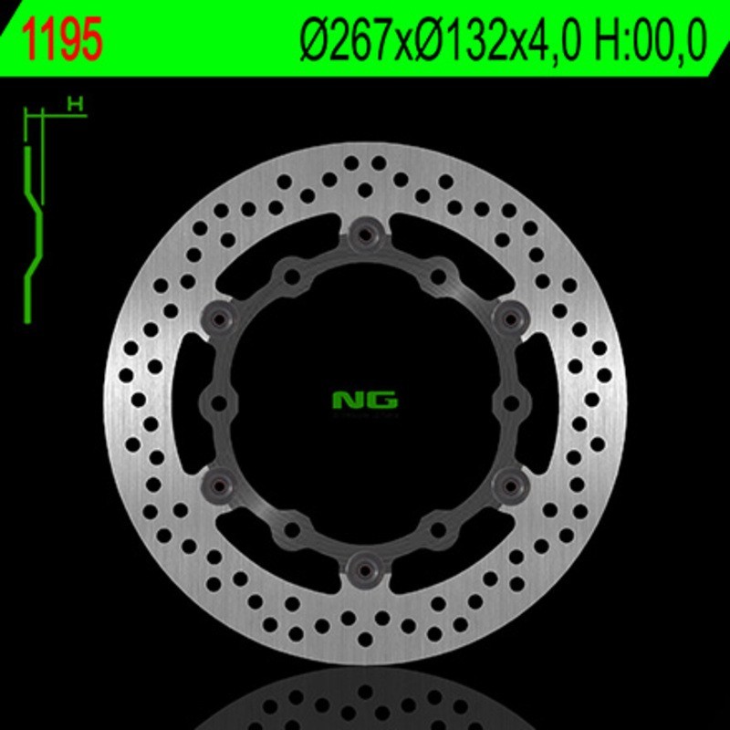 NG BRAKES disco freno flottante tondo - ref 1195