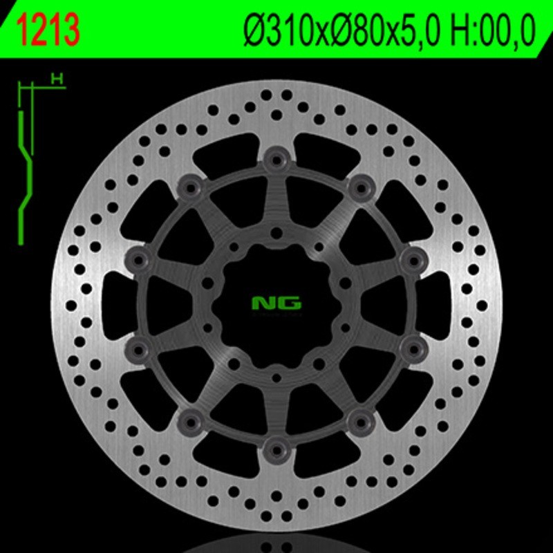 NG BRAKES disco freno flottante tondo - ref 1213