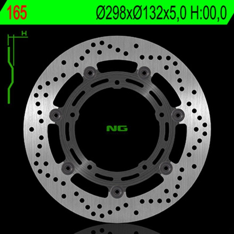 NG BRAKES disco freno flottante tondo - ref 165