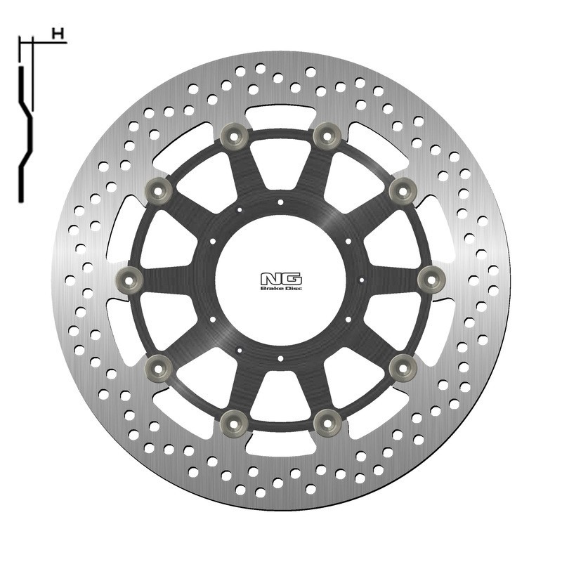 NG BRAKES disco freno flottante tondo - ref 1446G