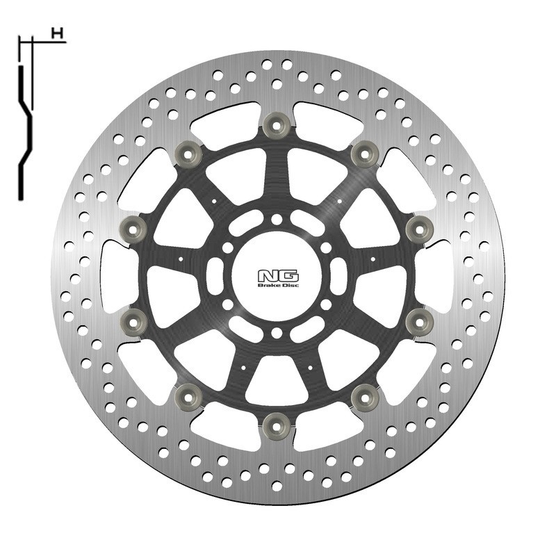NG BRAKES disco freno flottante tondo - ref 1538G