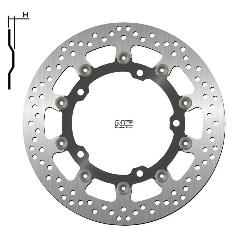 NG BRAKES disco freno flottante tondo - ref 1708G