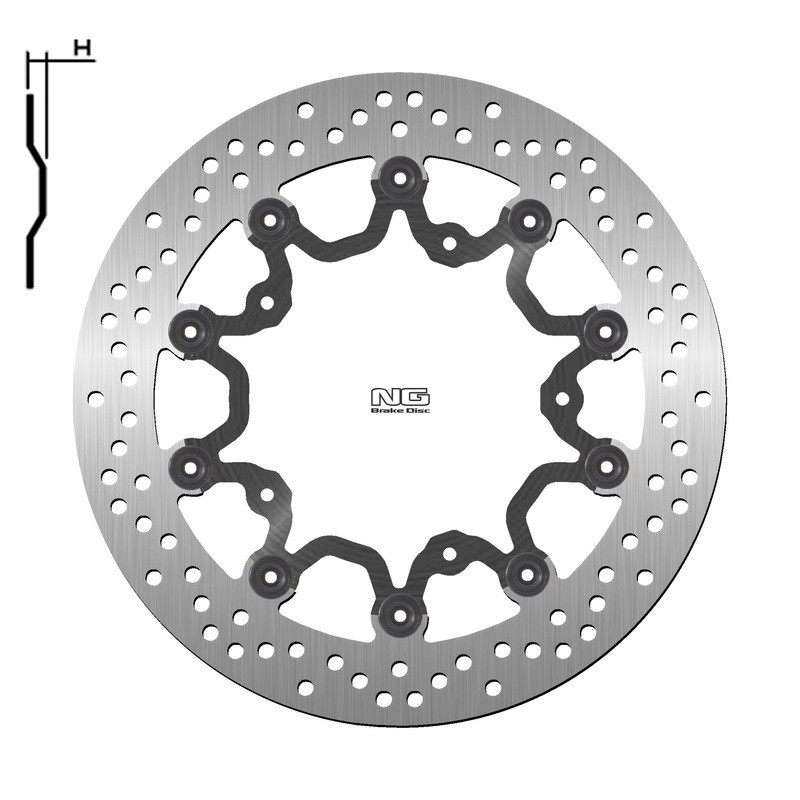 NG BRAKES disco freno flottante tondo - ref 1205