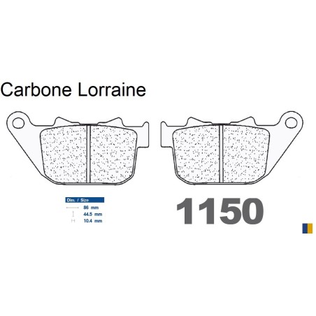 Carbone Lorraine rear brake pads for Harley Davidson XL 1200 Sportster C Custom 2004-2013