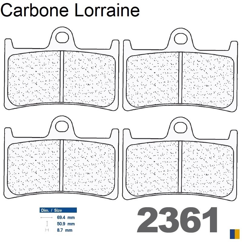 Carbone Lorraine racing remblokken vooraan voor Yamaha YZF-R1 /M 2015-2021 Carbone Lorraine racing remblokken vooraan voor Yamaha YZF-R1 /M 2015-2021