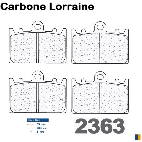 Carbone Lorraine front brake pads for Kawasaki 400 ZXR 1991-2002