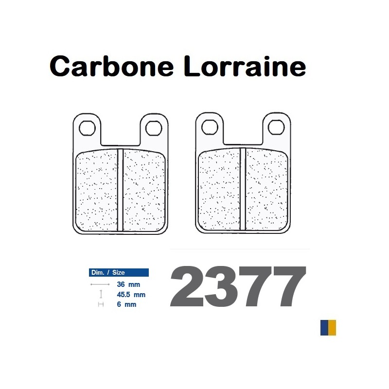 Pastillas de freno traseras Carbone Lorraine para Yamaha 50 TZR 2003-2008 Pastillas de freno traseras Carbone Lorraine para Yamaha 50 TZR 2003-2008