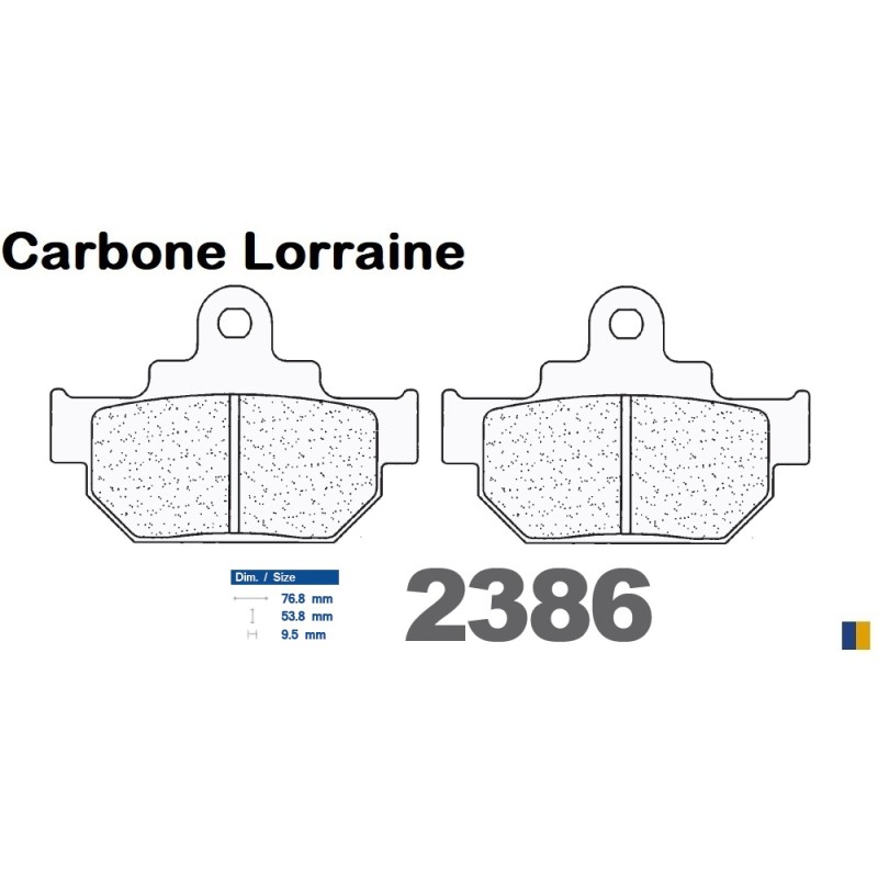 Carbone Lorraine bromsbelägg fram för Suzuki DR 600 S 1985-1989 Carbone Lorraine bromsbelägg fram för Suzuki DR 600 S 1985-1989