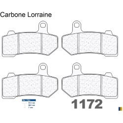 Carbone Lorraine bromsbelägg fram för Harley Davidson 1584 Street Glide FLHX 2008-2015
