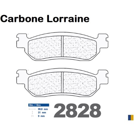 Carbone Lorraine rear brake pads for Yamaha YZF-R6 1999-2002