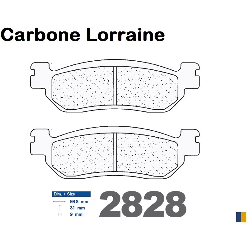 Plaquettes Carbone Lorraine de frein arrière - Yamaha YZF-R1 2002-2003 Plaquettes Carbone Lorraine de frein arrière - Yamaha YZF-R1 2002-2003