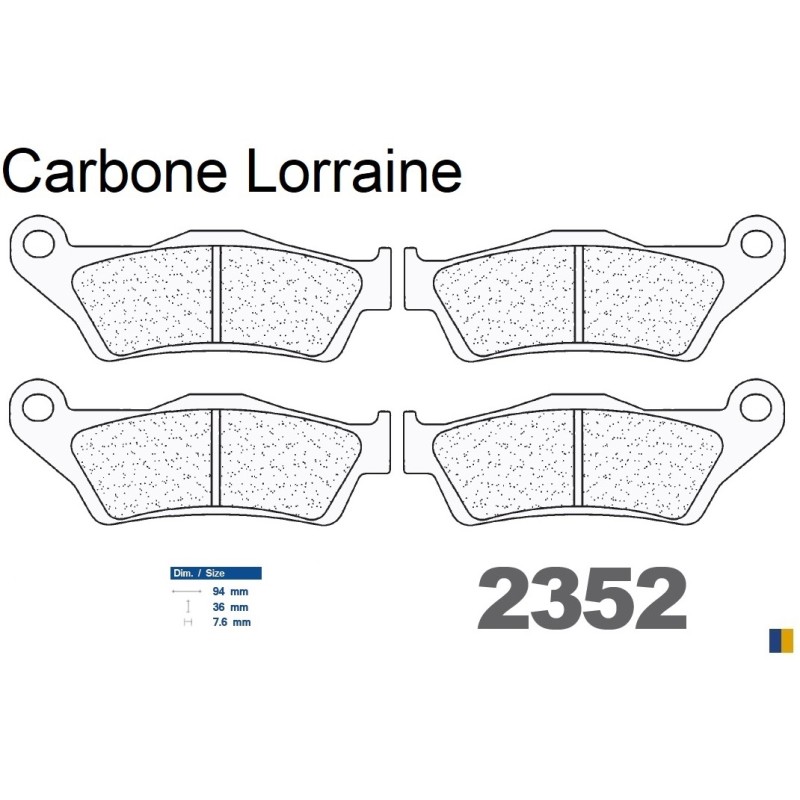 Przednie klocki hamulcowe Carbone Lorraine dla Yamaha XTZ 660 Tenere 2008-2016 Przednie klocki hamulcowe Carbone Lorraine dla Yamaha XTZ 660 Tenere 2008-2016