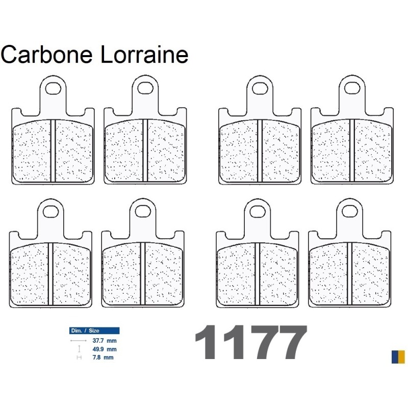 Carbone Lorraine bromsbelägg fram för Kawasaki GTR 1400 /ABS 2007-2016 Carbone Lorraine bromsbelägg fram för Kawasaki GTR 1400 /ABS 2007-2016