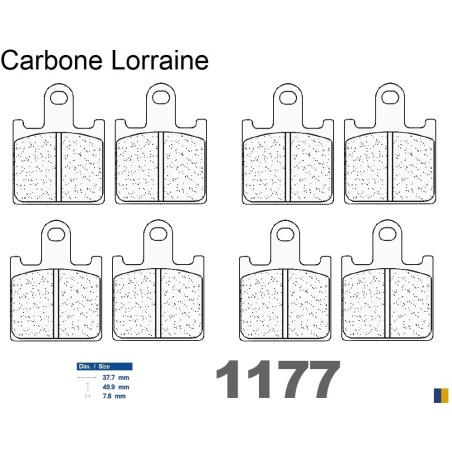 Pastiglie freno anteriore Carbone Lorraine per Kawasaki GTR 1400 /ABS 2007-2016