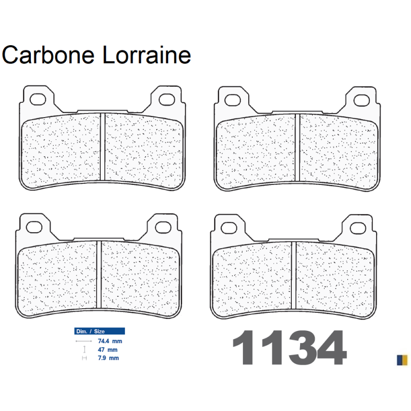 Plaquettes Carbone Lorraine de frein avant - Honda VFR 800 F 2014-2016 Plaquettes Carbone Lorraine de frein avant - Honda VFR 800 F 2014-2016
