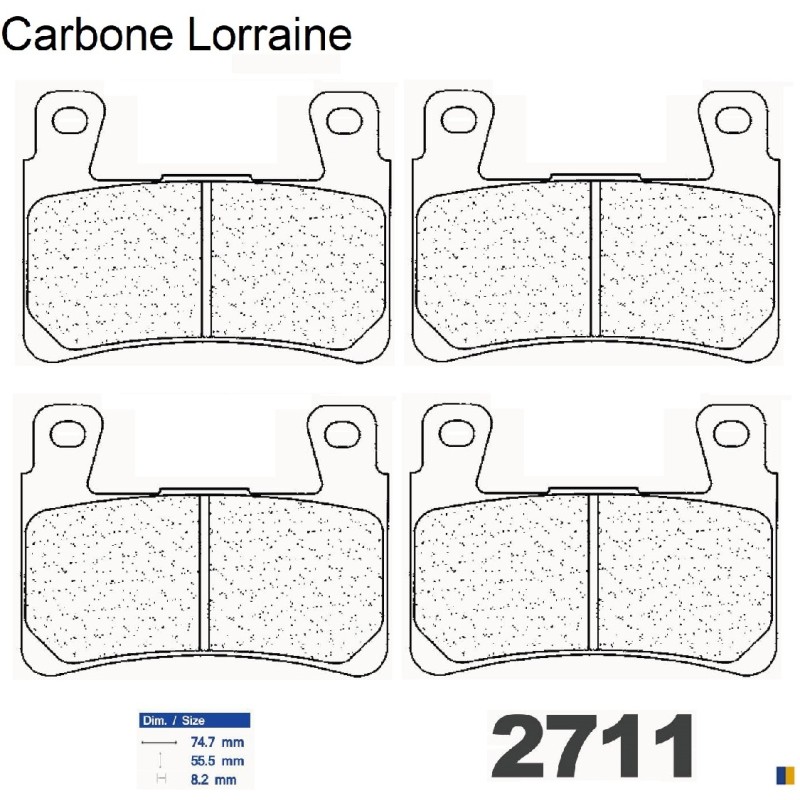 Carbone Lorraine remblokken vooraan voor Honda CBR 600 RR 2003-2004 Carbone Lorraine remblokken vooraan voor Honda CBR 600 RR 2003-2004