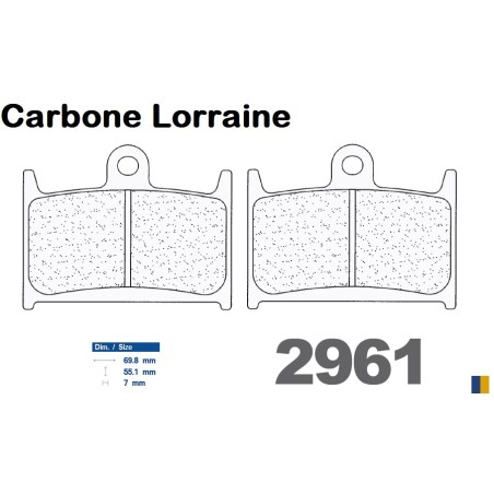 Plaquettes de frein Carbone Lorraine type 2961 A3+