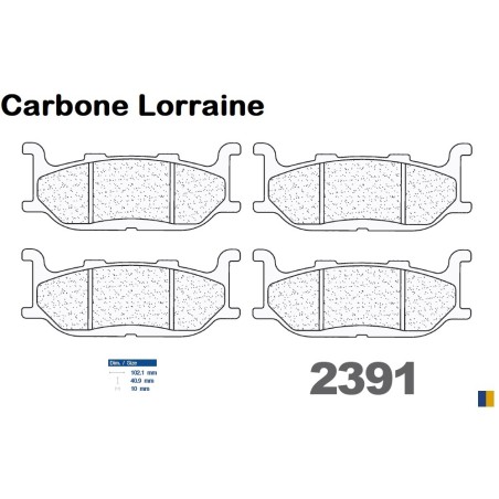 Carbone Lorraine Bremsbeläge vorne für Yamaha XV 750 Virago 1994-1997