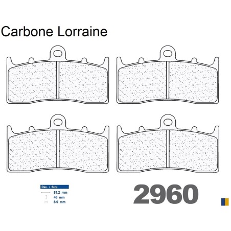 Pastillas de freno delanteras Carbone Lorraine para BMW R1150 R / RS 2001-2006