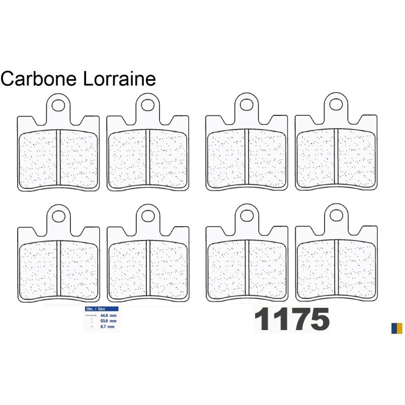 Przednie klocki hamulcowe Carbone Lorraine dla Triumph 1215 Trophy 2012-2013 Przednie klocki hamulcowe Carbone Lorraine dla Triumph 1215 Trophy 2012-2013