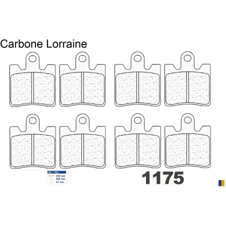 Carbone Lorraine front brake pads for Triumph 1215 Trophy SE 2012-2014