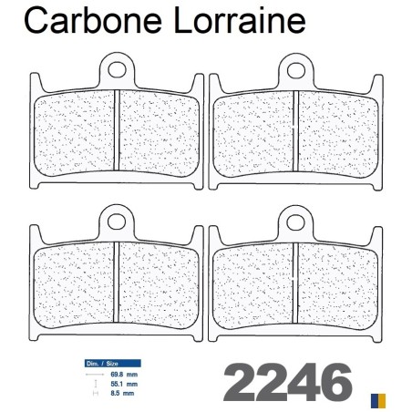 Przednie klocki hamulcowe Carbone Lorraine racing dla Suzuki GSX-R 600 1993-1996
