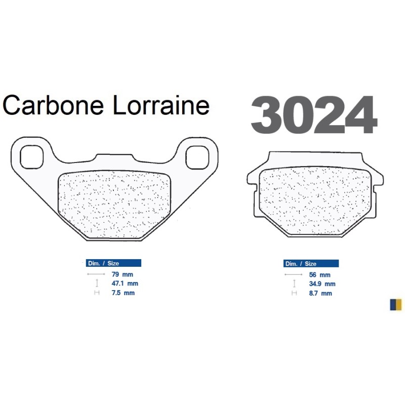 Przednie klocki hamulcowe Carbone Lorraine dla Peugeot SV 50 Roland Garros 1993