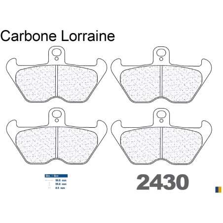 Carbone Lorraine remblokken vooraan voor BMW R100 RS 16V 1990-1992