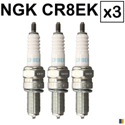 3 NGK-bougies CR8EK voor Triumph 1050 Speed Triple 2005-2010